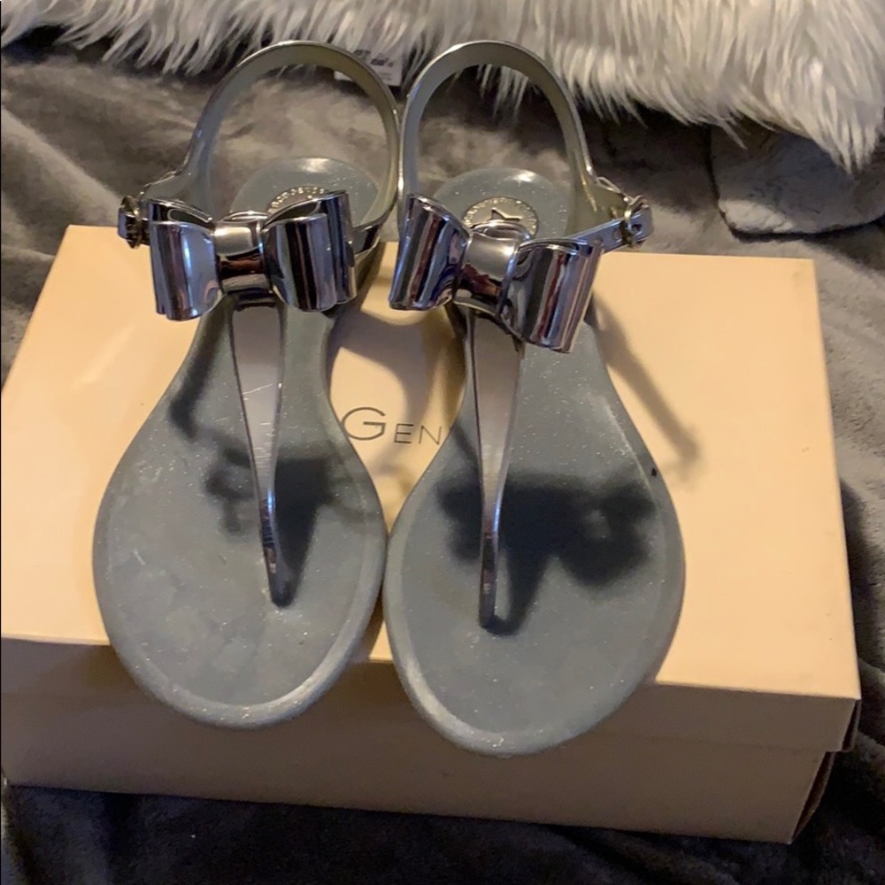 Silver now sandals